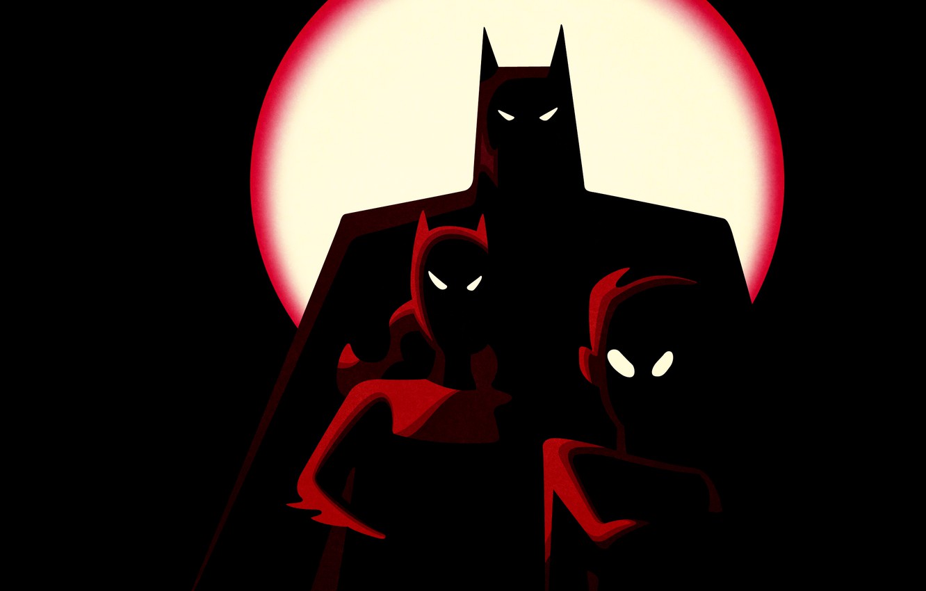 Photo Wallpaper Fantasy, Batman, Minimalism, Comics, - Dc Batman Animated Series - HD Wallpaper 