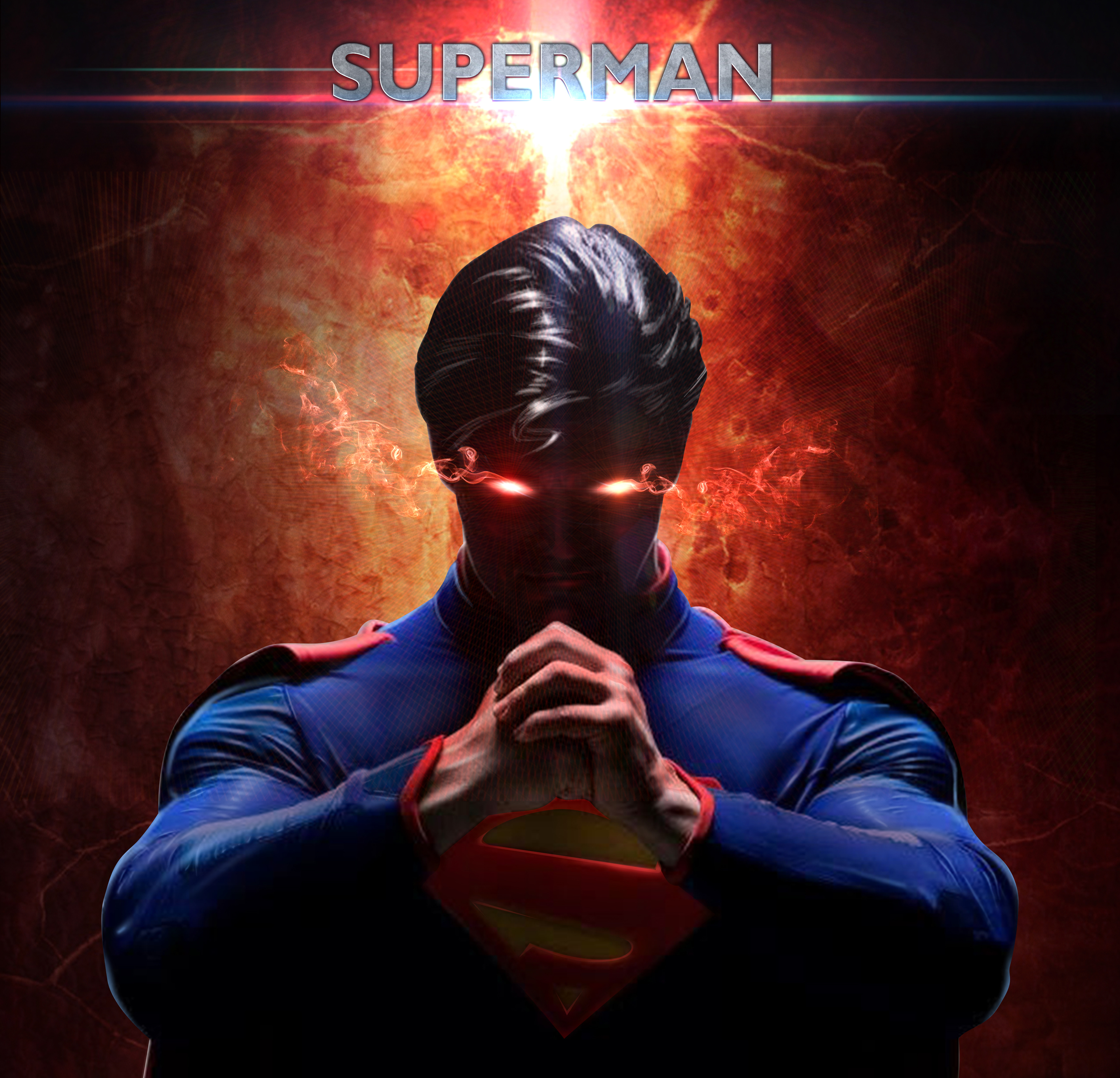 Superman Heat Vision Eyes - HD Wallpaper 