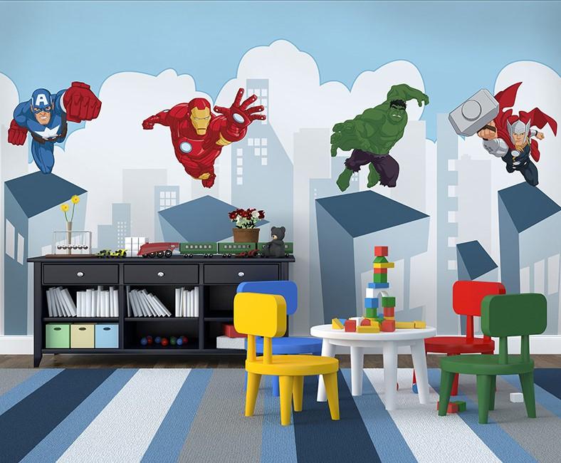 Superhero Wallpaper For Kids Room - HD Wallpaper 