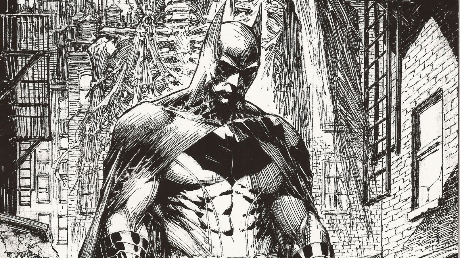Download Hd Batman Computer Wallpaper Id - Black And White Batman Dc Comics - HD Wallpaper 