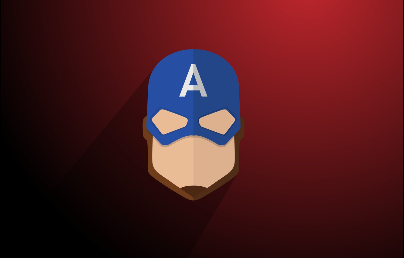 Photo Wallpaper Minimalism, Marvel, Comics, Captain - Captain America Logo 4k - HD Wallpaper 