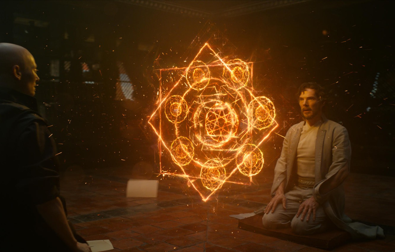 Photo Wallpaper Magic, Disney, Marvel, Magic, Benedict - Doctor Strange The Ancient One Magic - HD Wallpaper 