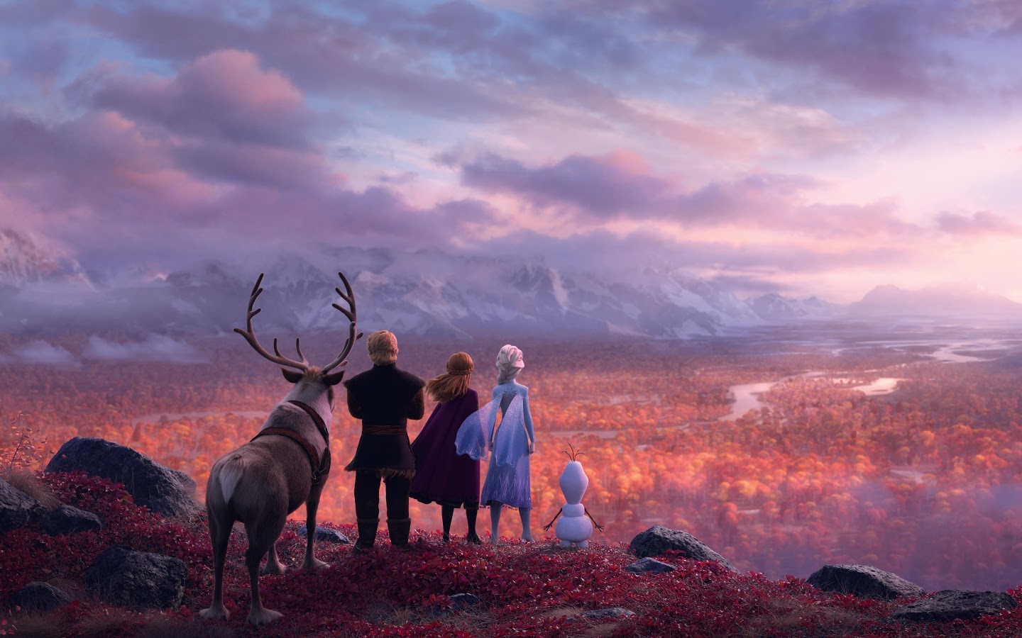 Frozen 2, Olaf, Elsa, Anna, Kristoff, 8k, - Frozen 2 Enchanted Forest - HD Wallpaper 