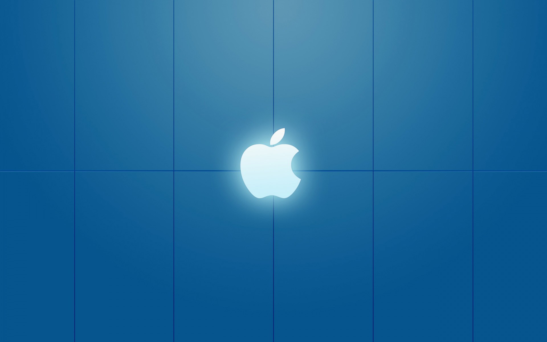 Apple Logo Background Blue - HD Wallpaper 