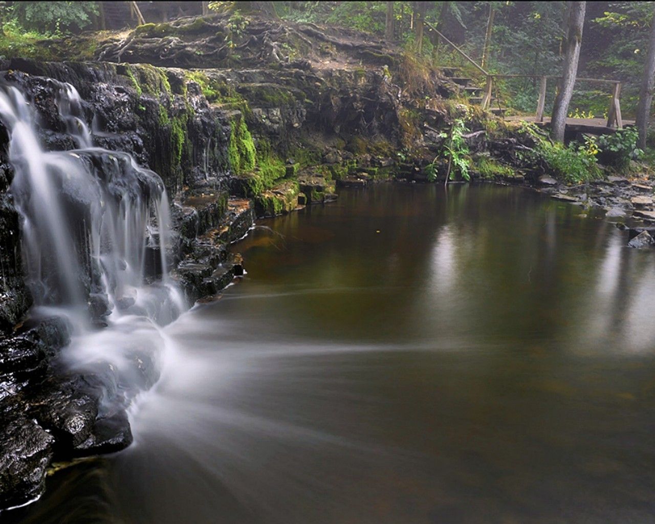 Waterfall - HD Wallpaper 