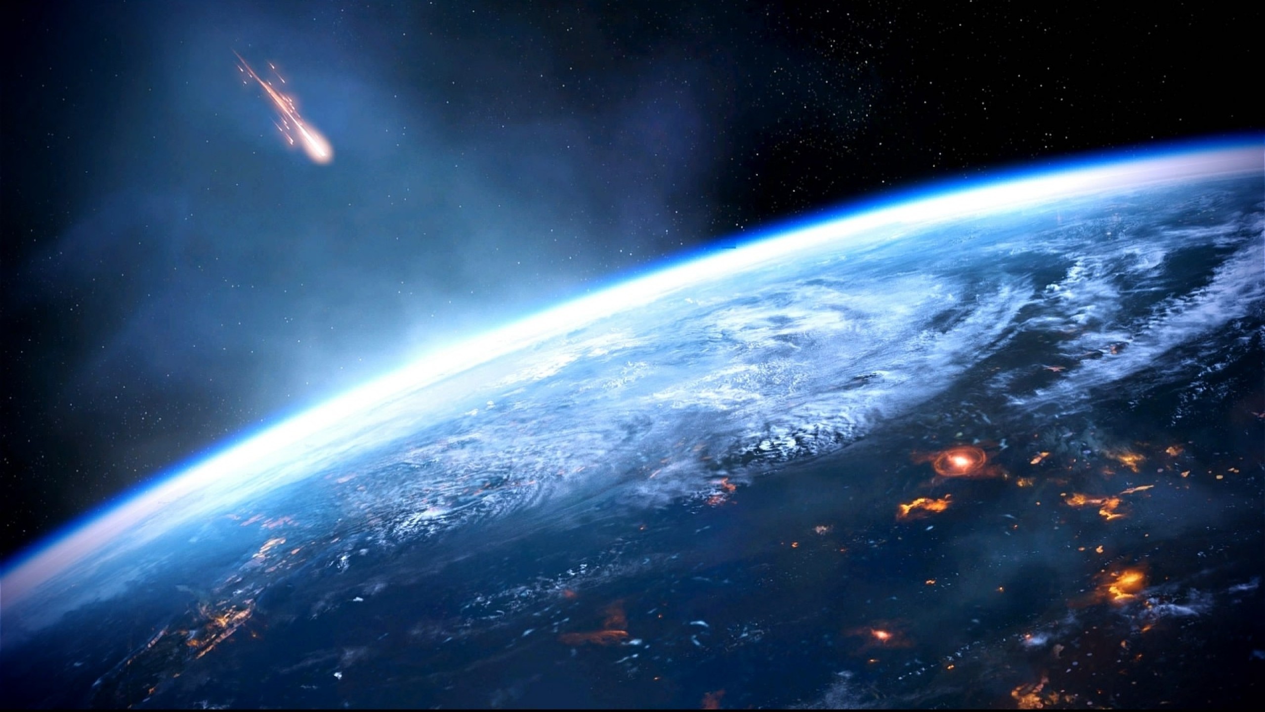 Meteor, Earth, Astmosphere, Star - HD Wallpaper 