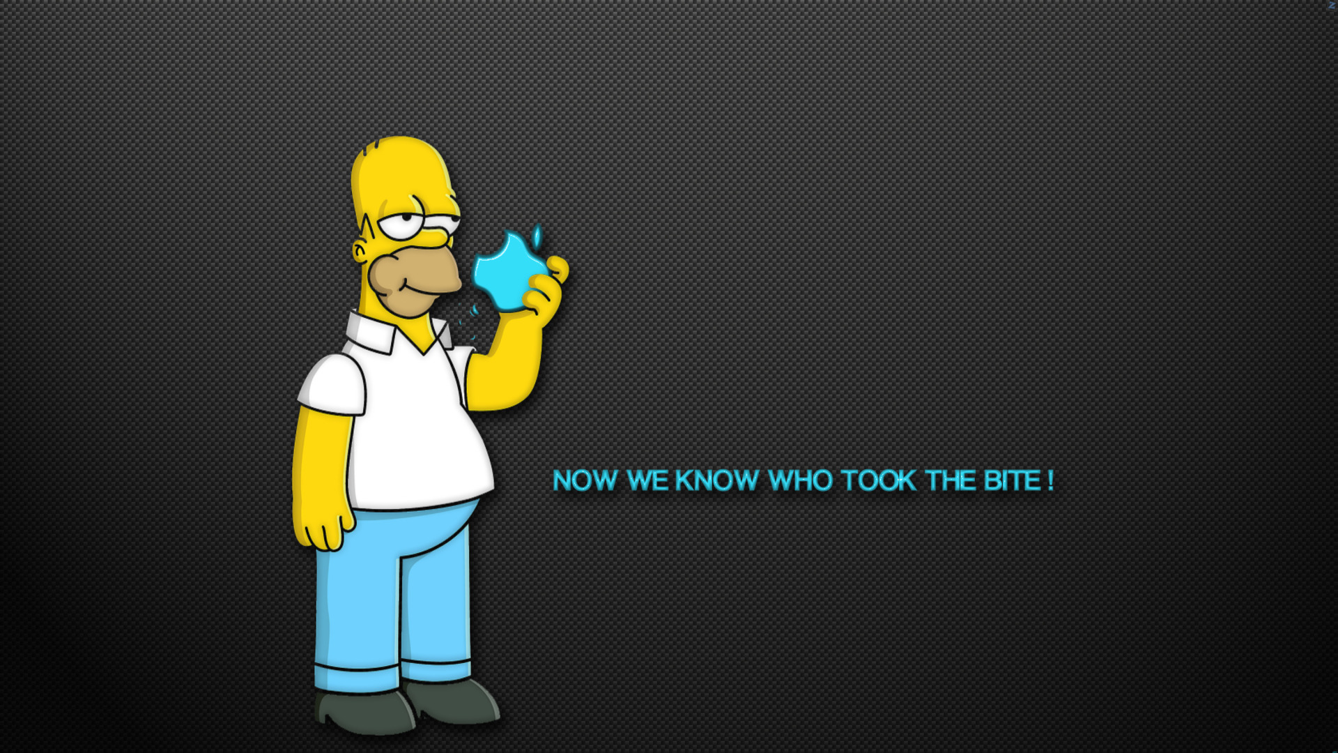 Homer Simpson Apple - HD Wallpaper 