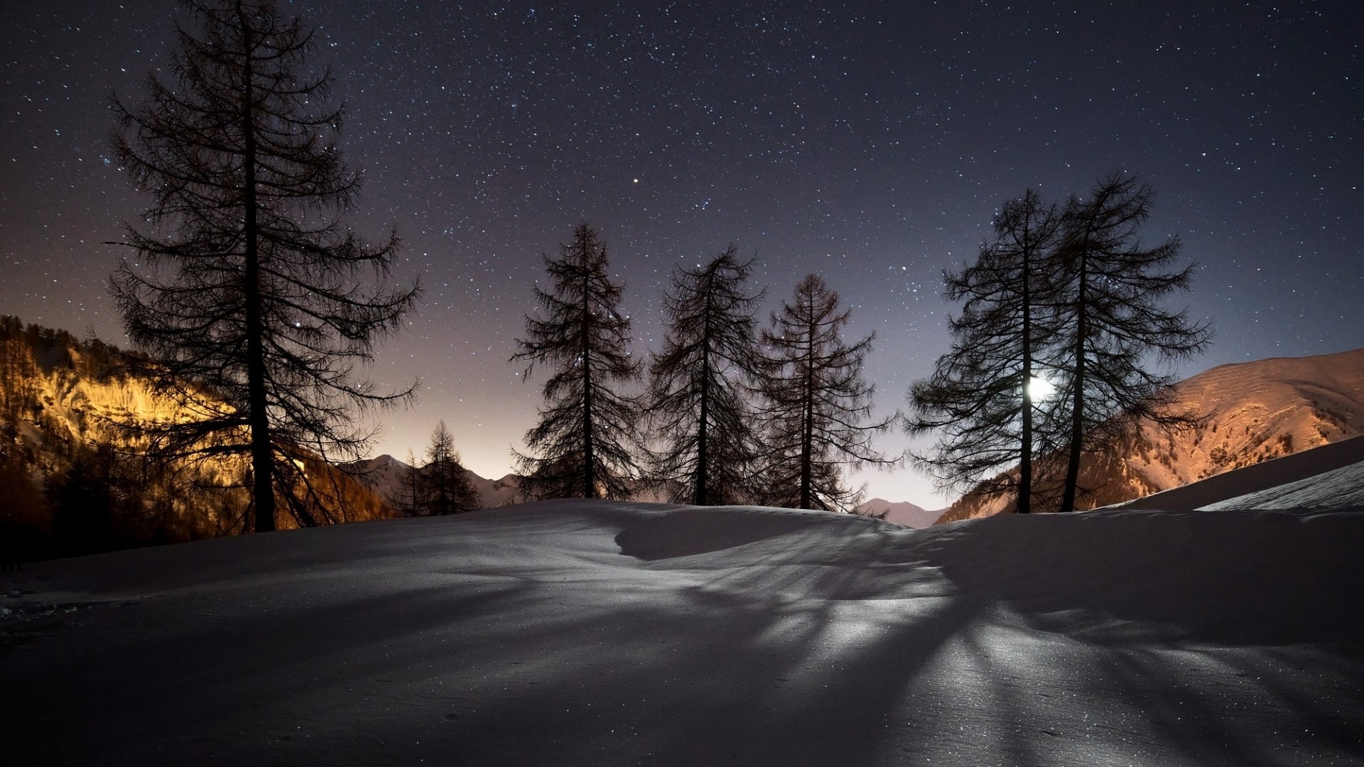 Mac Winter Wallpapers Wallpaper 
 Data Src Mac Winter - Winter Night Wallpaper 4k - HD Wallpaper 