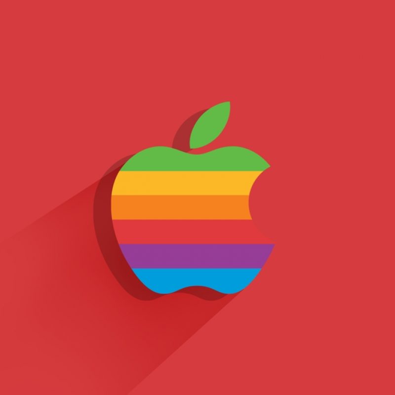 Red Apple Logo Wallpaper - Mcintosh - HD Wallpaper 