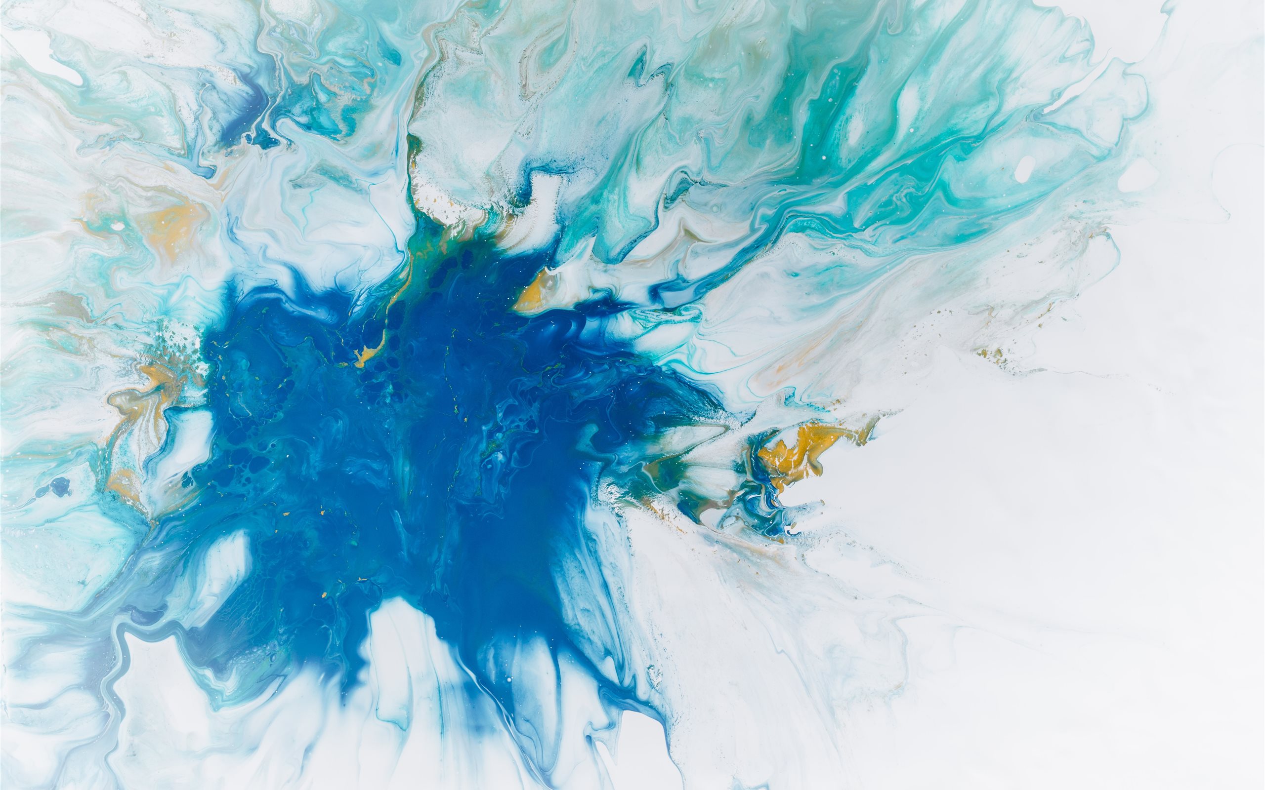 Watercolor Mac Wallpaper Yellow - HD Wallpaper 