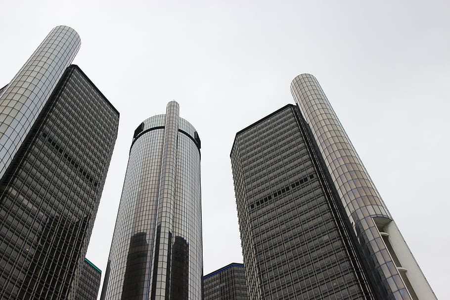 Renaissance Center, General Motors, Detroit, Michigan, - Gm Renaissance Center - HD Wallpaper 