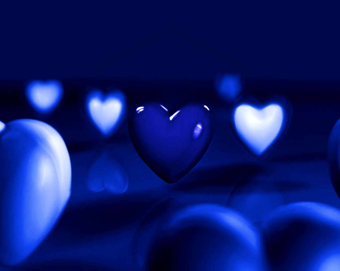 Blue Heart Wallpaper Hd - HD Wallpaper 