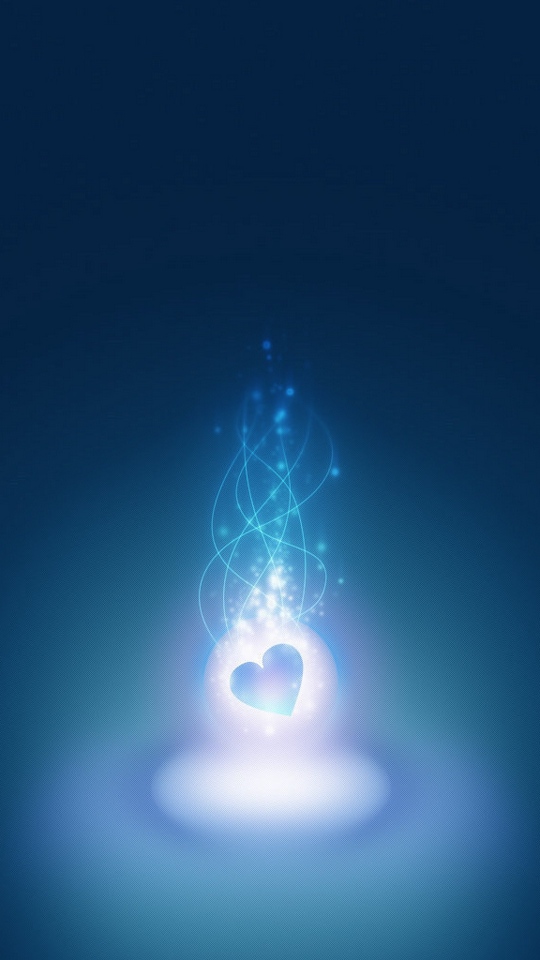 Wallpaper Abstract, Black, Blue, Heart - Serduszko - HD Wallpaper 