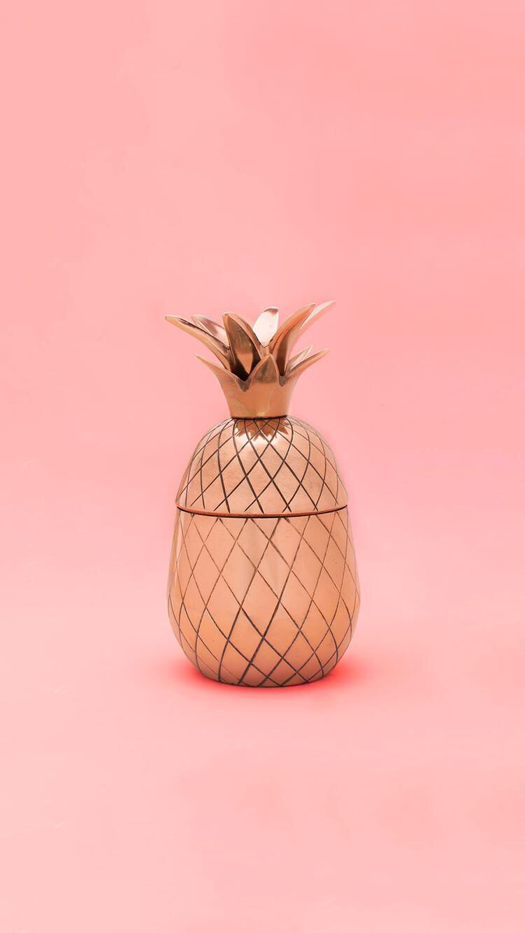 Pink And Gold Pineapple - 525x933 Wallpaper 