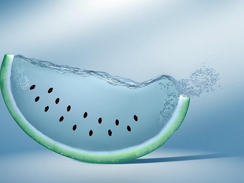 Abstract Watermelon Hd Wallpaper - Water Wallpaper For Desktop - HD Wallpaper 