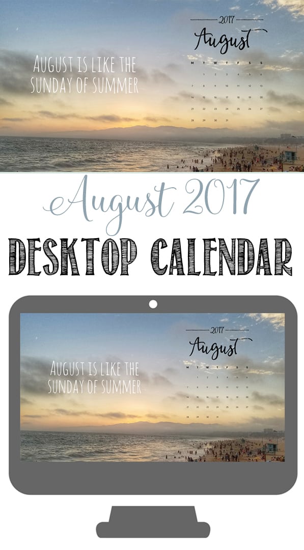 August Desktop Calendar Wallpaper - Poster - HD Wallpaper 