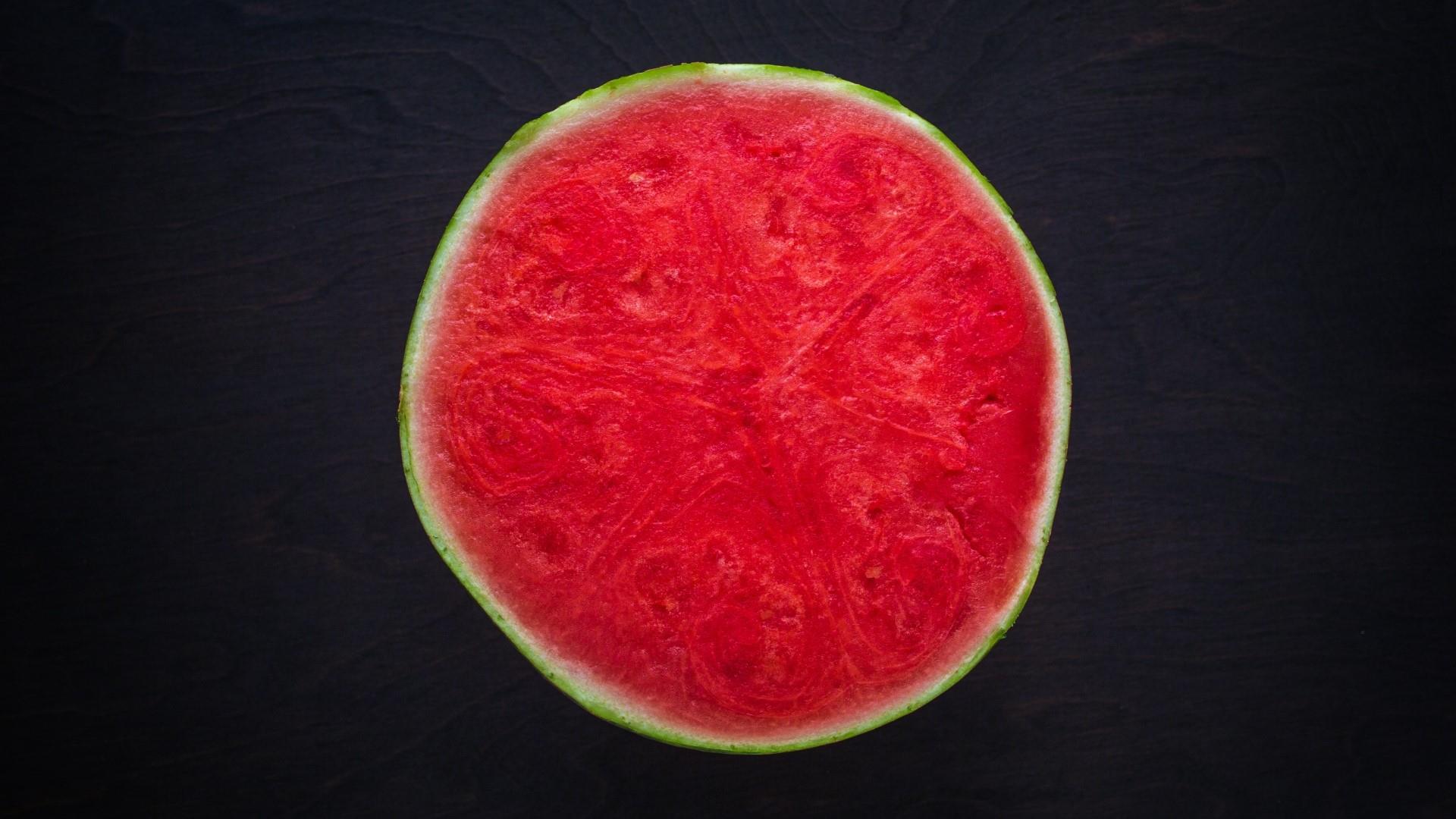 Watermelon Black Background - HD Wallpaper 