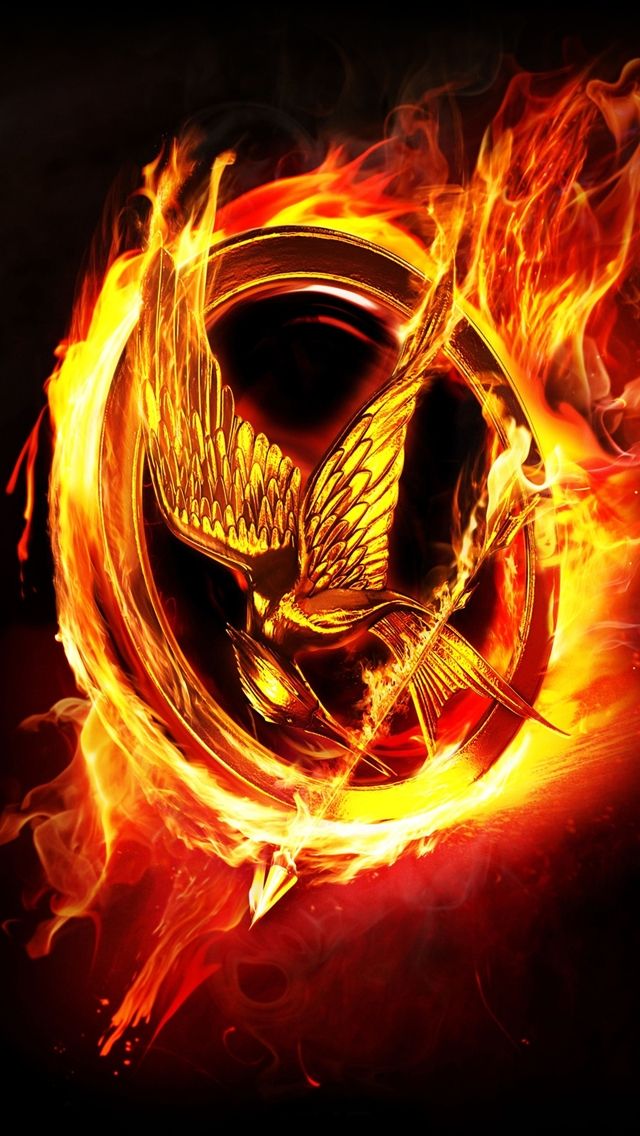 Hunger Games Mockingjay Pin On Fire - HD Wallpaper 