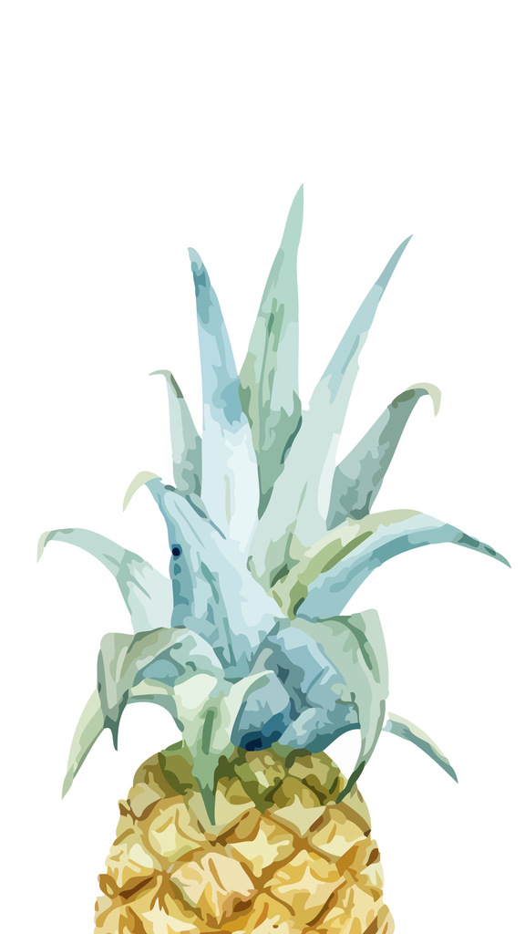 Easy Pineapple Watercolour - HD Wallpaper 