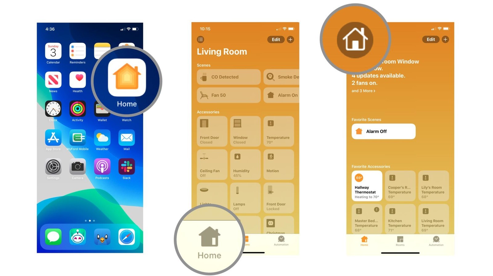 Steps 1-3 Depicting How To Change Your Home Wallpaper - Homekit - HD Wallpaper 