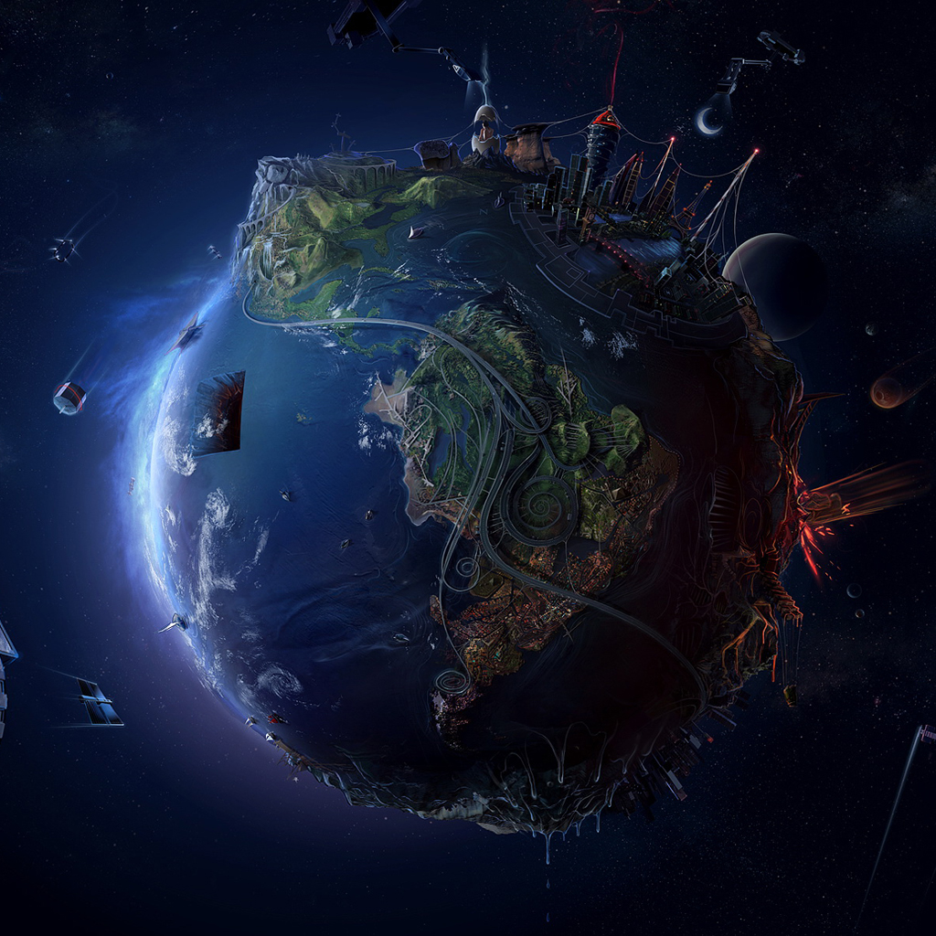Future Earth Wallpaper - Background Ipad - HD Wallpaper 