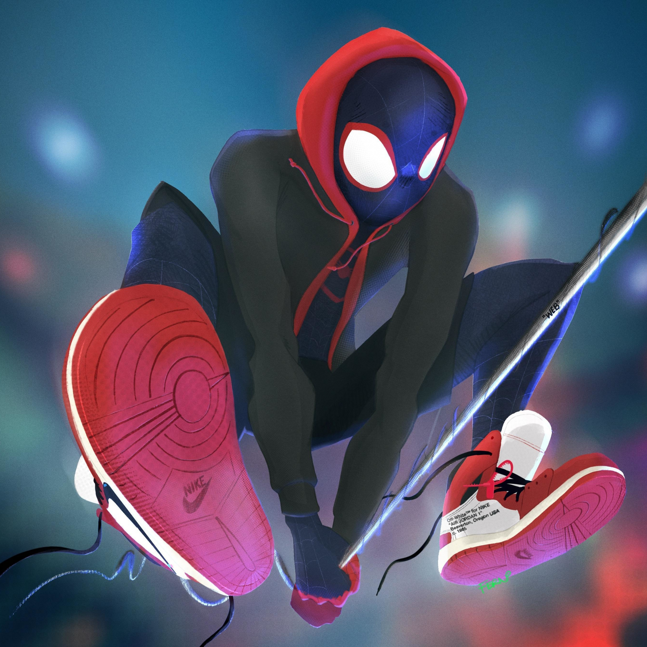 Into The Spider Verse, Spider Men, Art, Wallpaper - Spiderman Into The Spider Verse - HD Wallpaper 