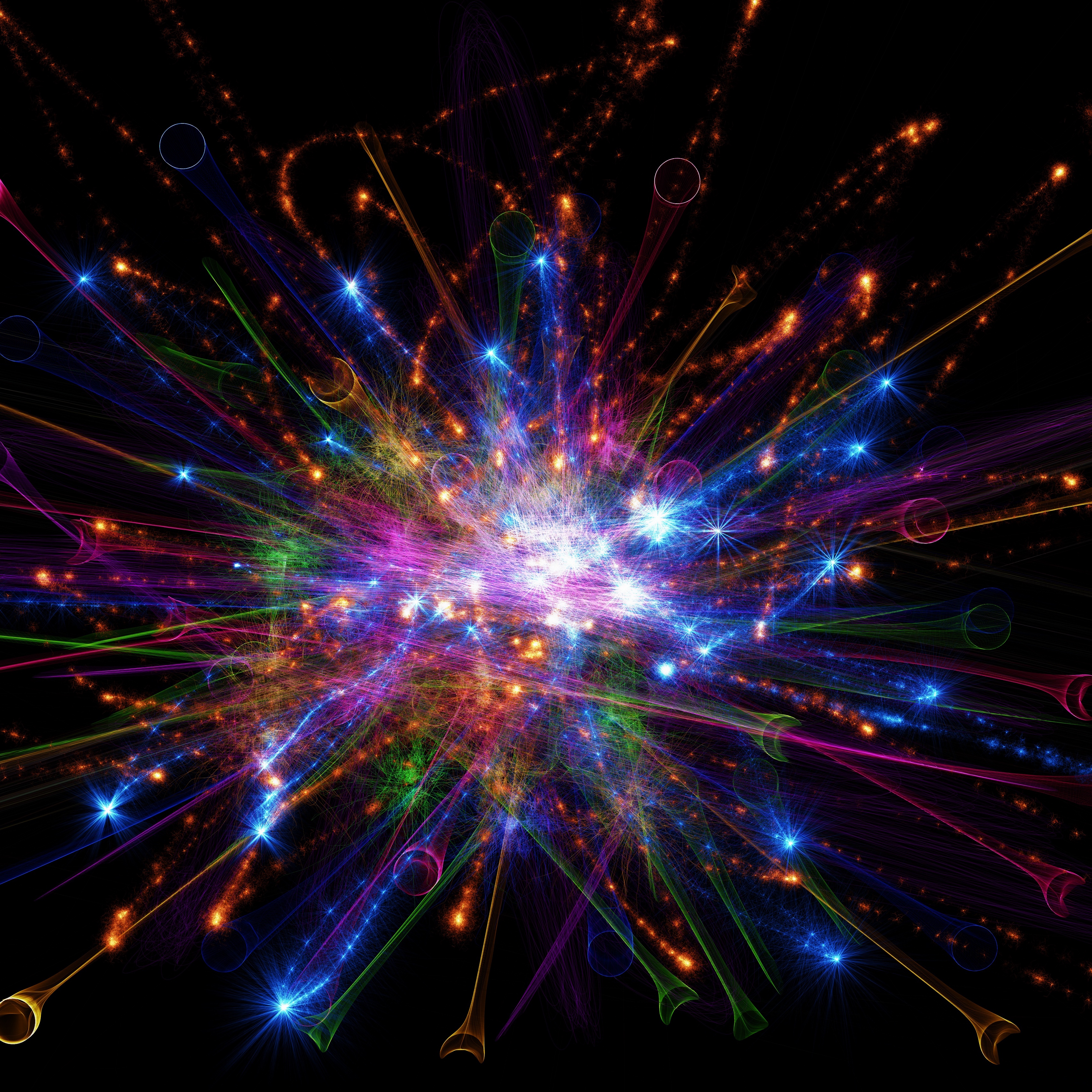 Wallpaper Rays, Abstraction, Glitter, Sparks, Shapes - HD Wallpaper 