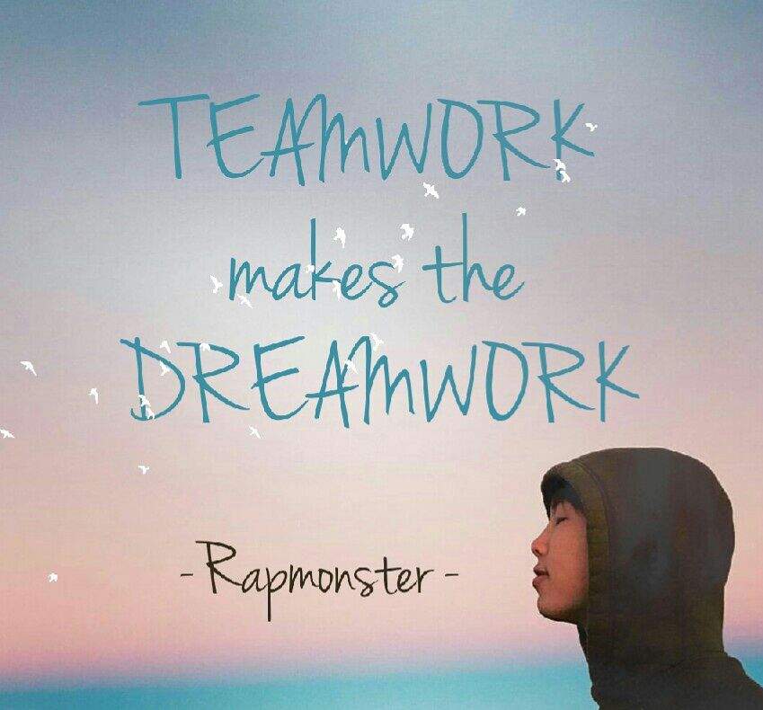 User Uploaded Image - Namjoon Team Work Makes The Dream Work - HD Wallpaper 
