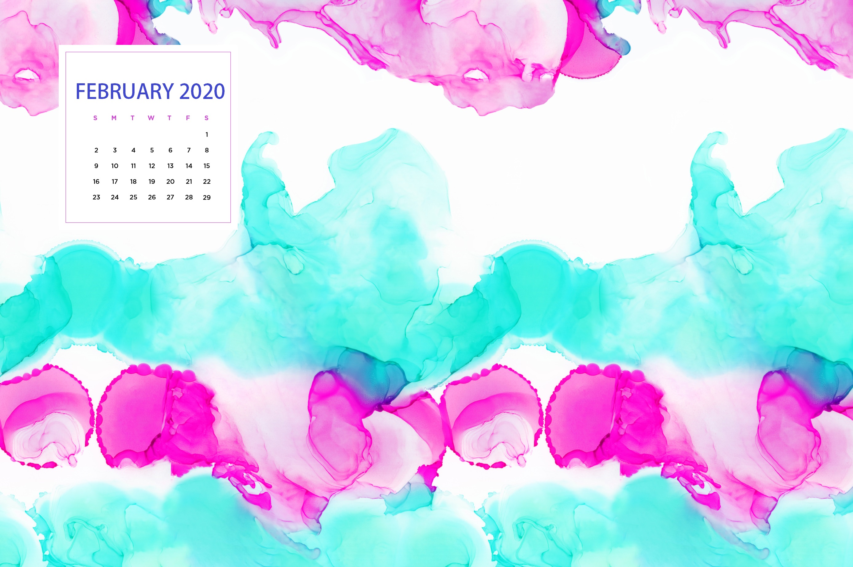 February 2020 Calendar Background - HD Wallpaper 