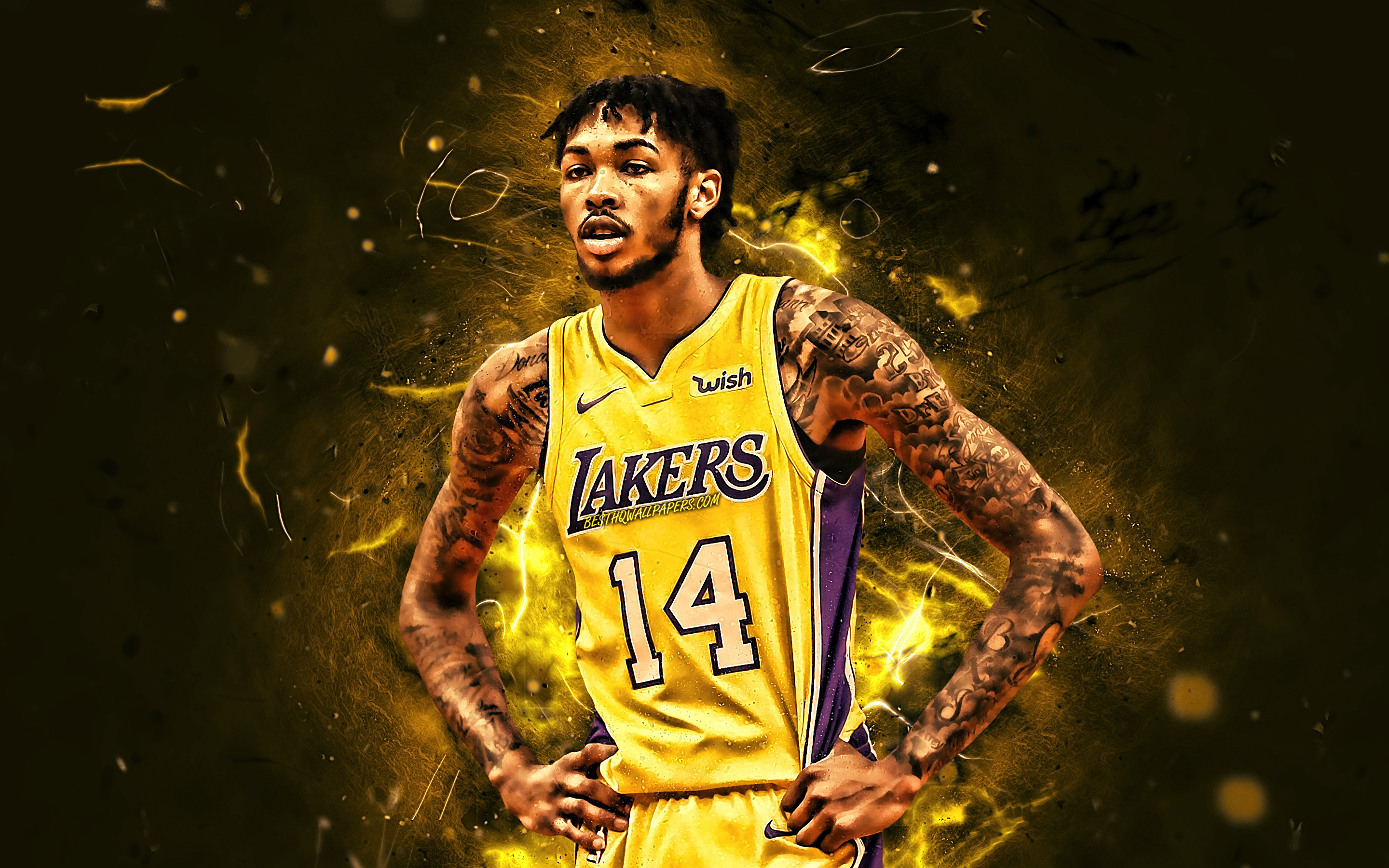 Brandon Ingram, Close-up, Nba, Los Angeles Lakers, - Los Angeles Lakers - HD Wallpaper 