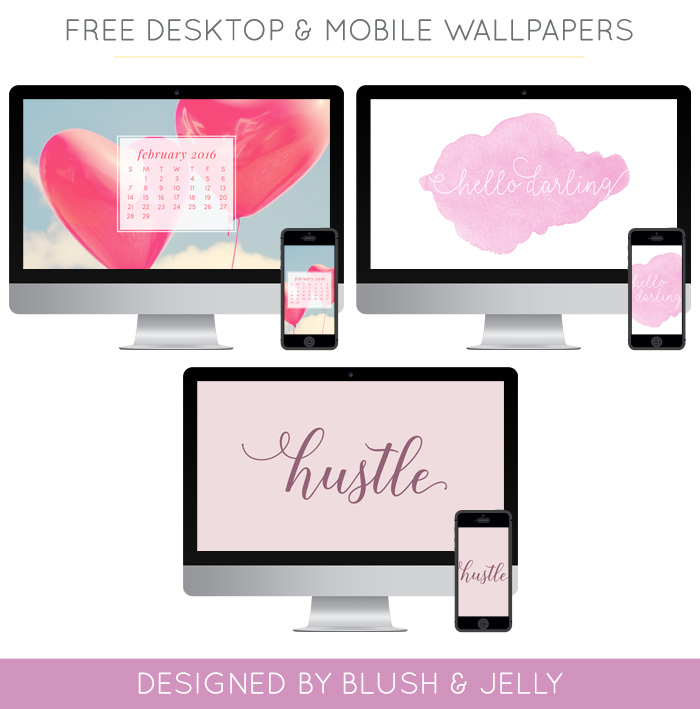 February Desktop And Mobile Wallpapers From Blush And - Cosmetics - HD Wallpaper 