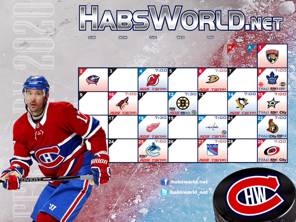 Montreal Canadiens Calendar 2019 20 - HD Wallpaper 