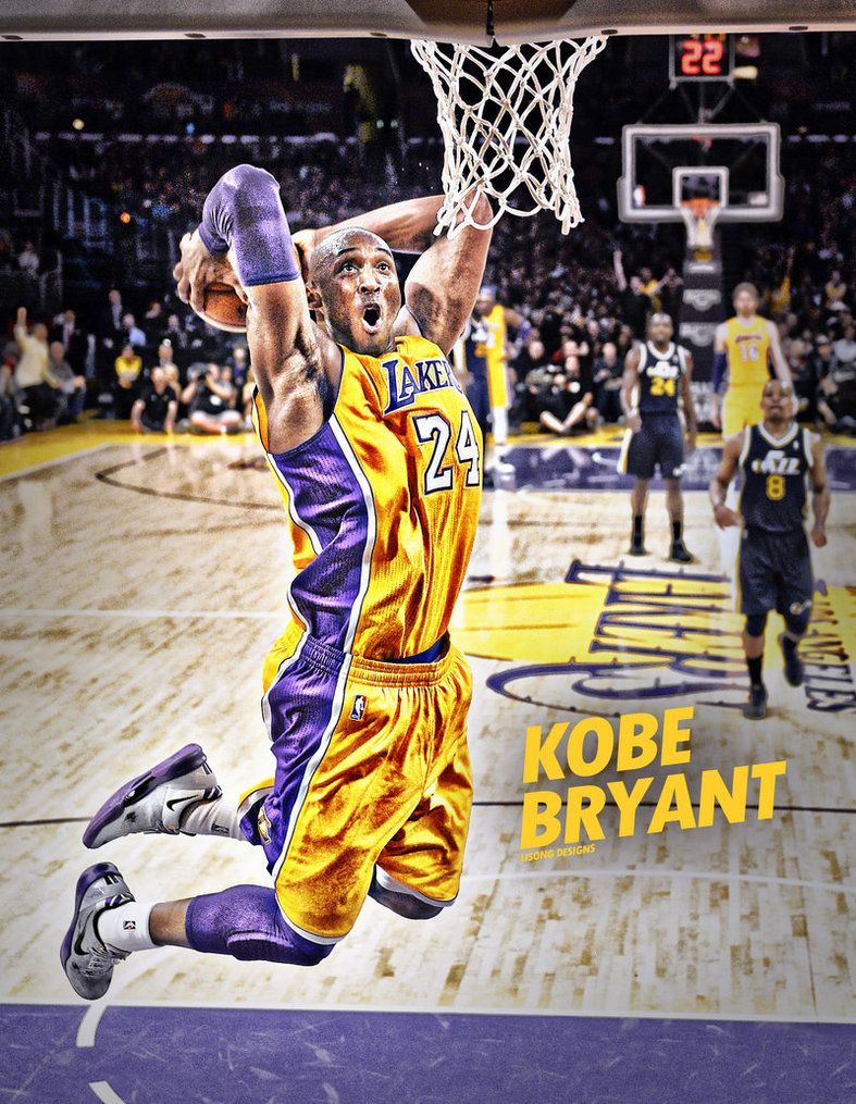 #633r7u5 Kobe Bryant Dunk Wallpaper Hd - Kobe Bryant Poster Dunk - HD Wallpaper 