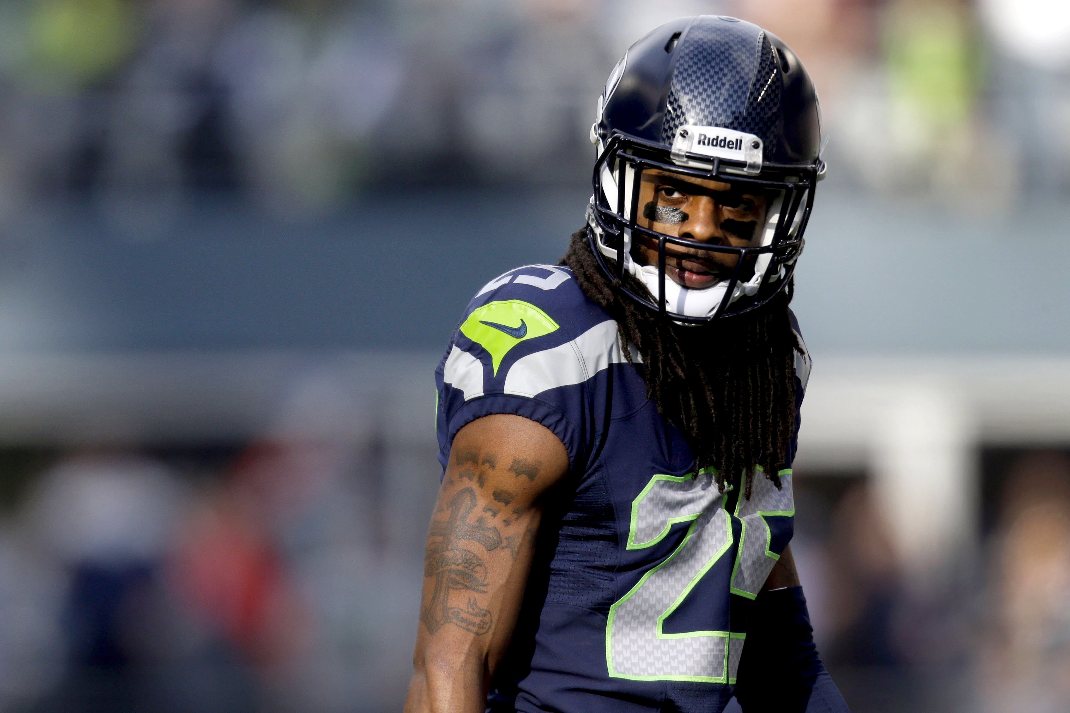 Richard Sherman New Helmet - HD Wallpaper 