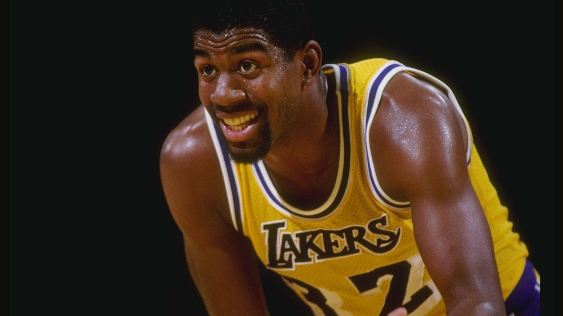 Magic Johnson La Lakers Wallpaper - Lakers Players In The 80s - HD Wallpaper 
