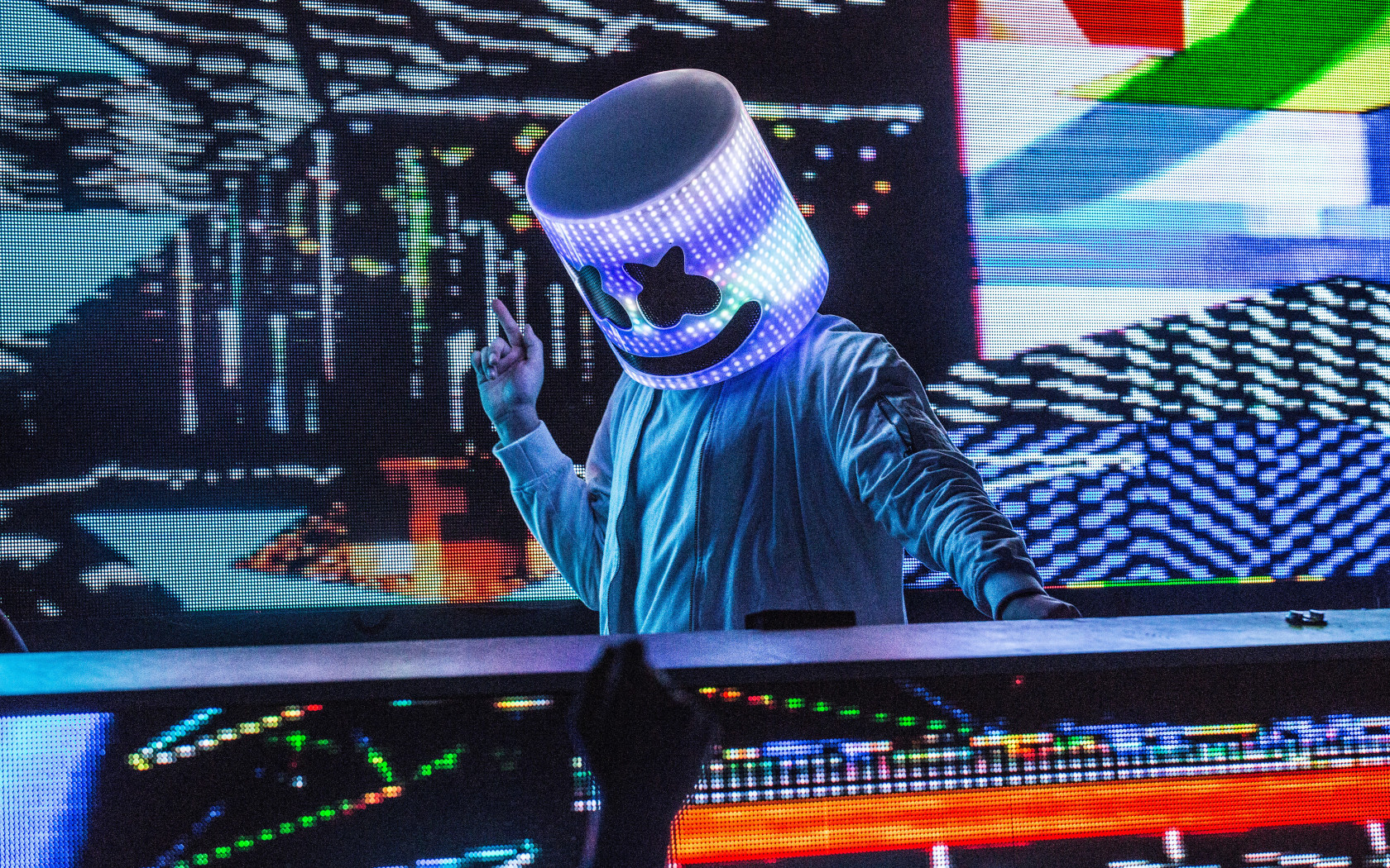 Marshmello 4k Background - HD Wallpaper 