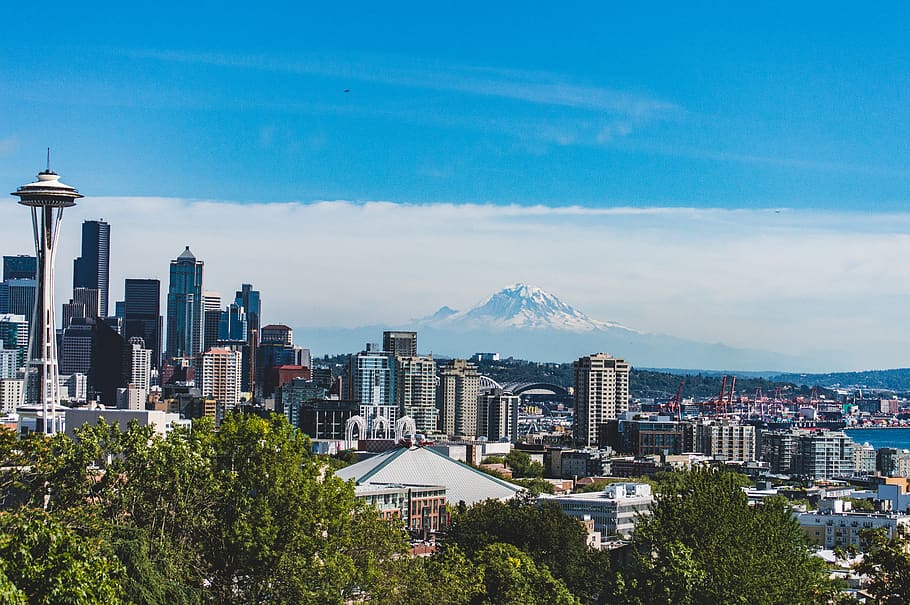 Seattle, United States, Space Needle, Mountain, Building, - Seattle - HD Wallpaper 