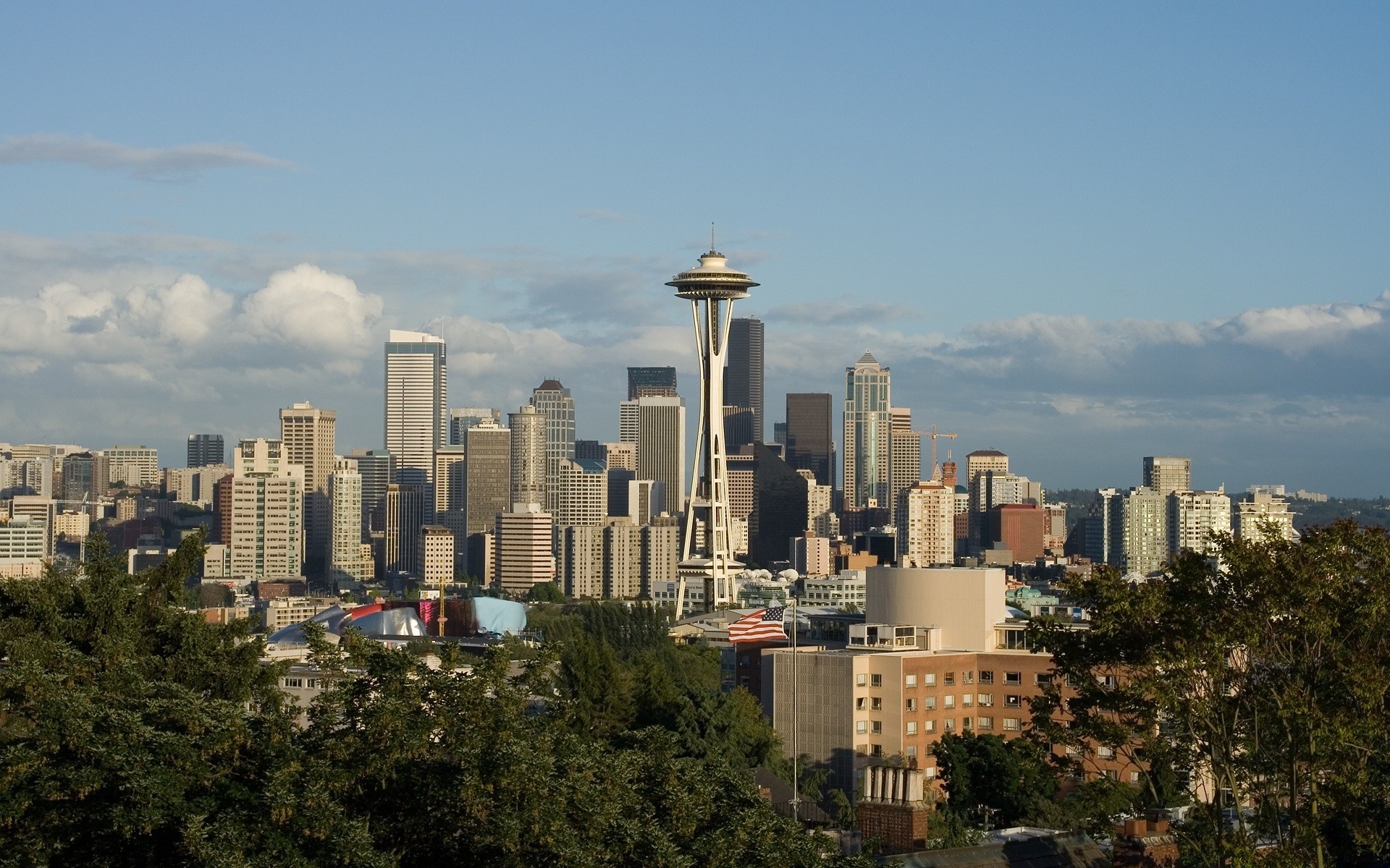 Other City City Skyscraper Skyline Architecture Cityscape - Seattle - HD Wallpaper 