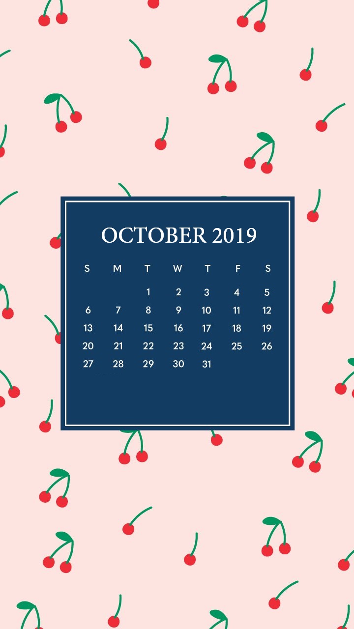 Cute October 2019 Iphone Calendar - Number - HD Wallpaper 