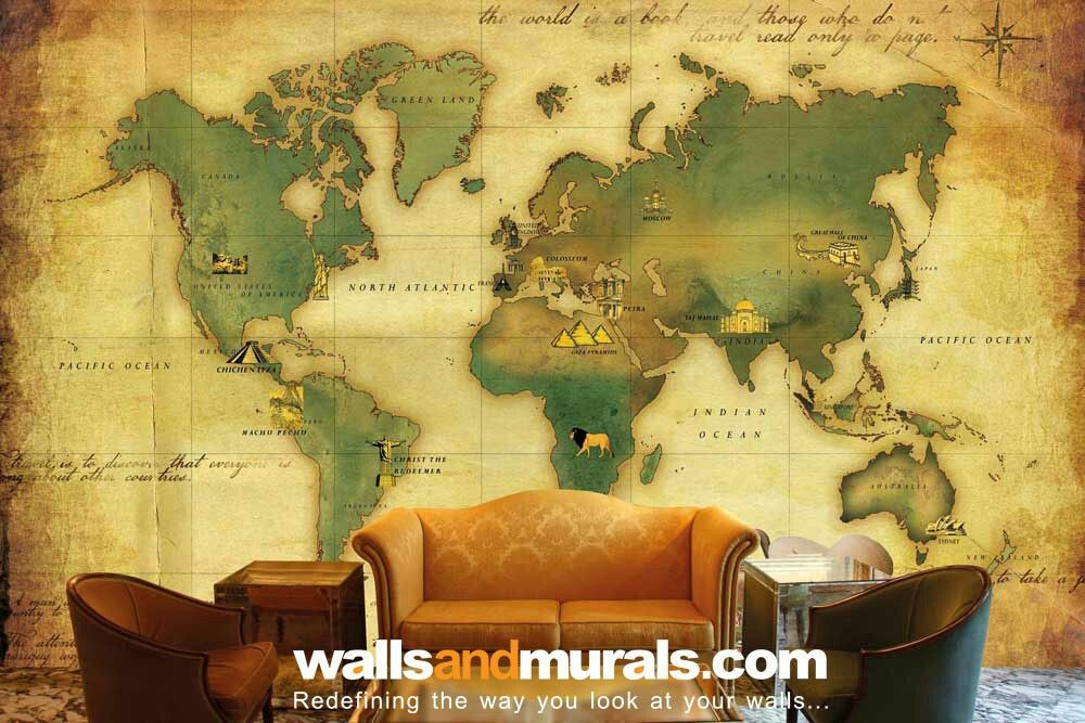 Old World Map Wall Art - World Maps - HD Wallpaper 