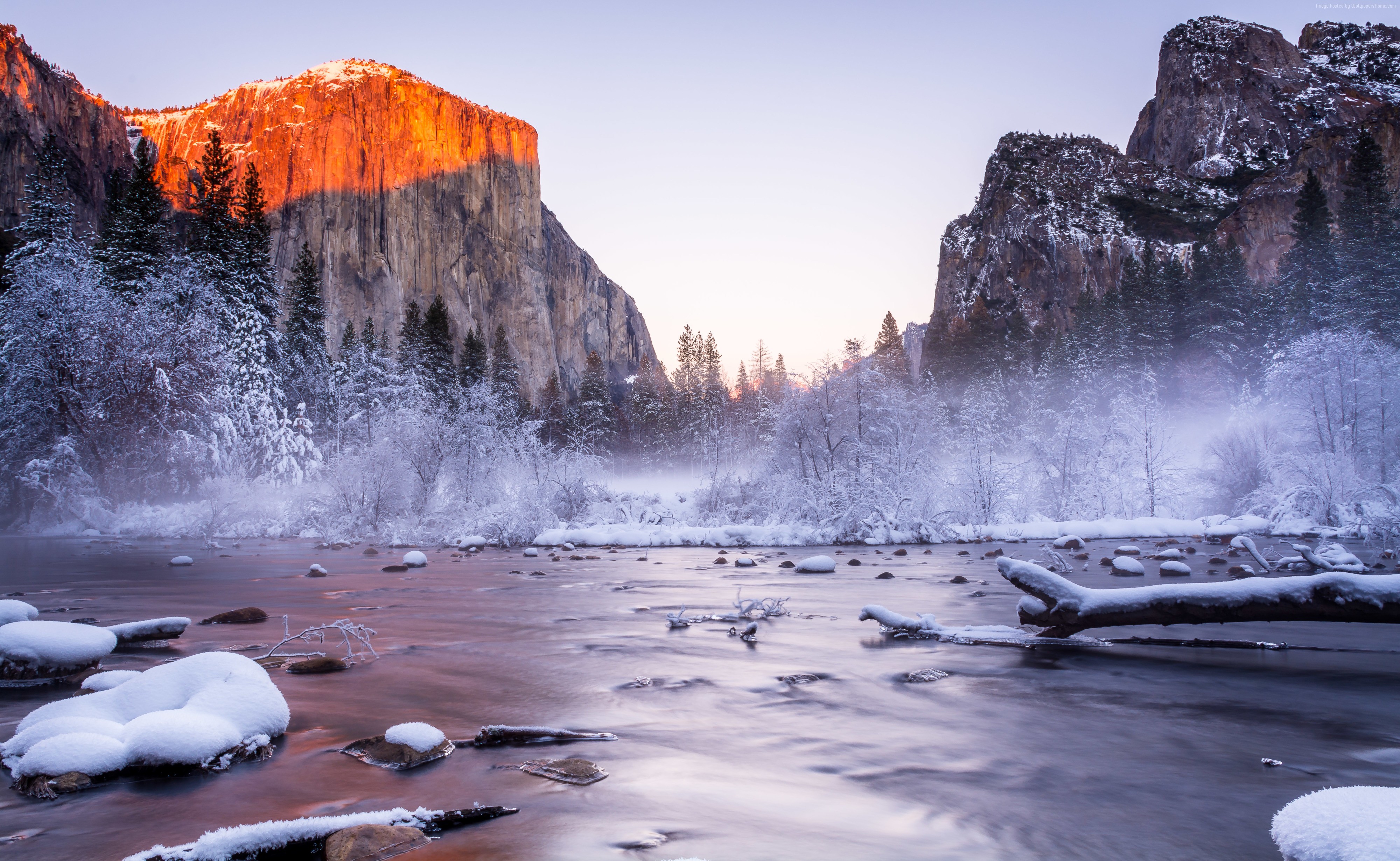Yosemite 4k Wallpaper - Yosemite Snow - HD Wallpaper 