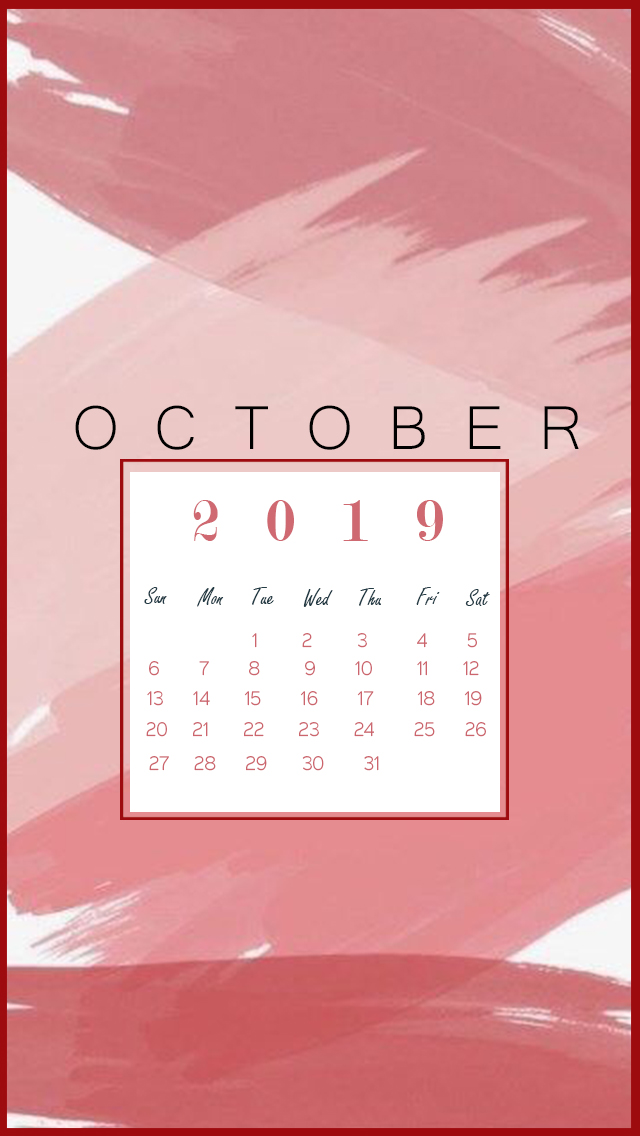 Best October 2019 Iphone Calendar Wallpaper - Calendar - HD Wallpaper 