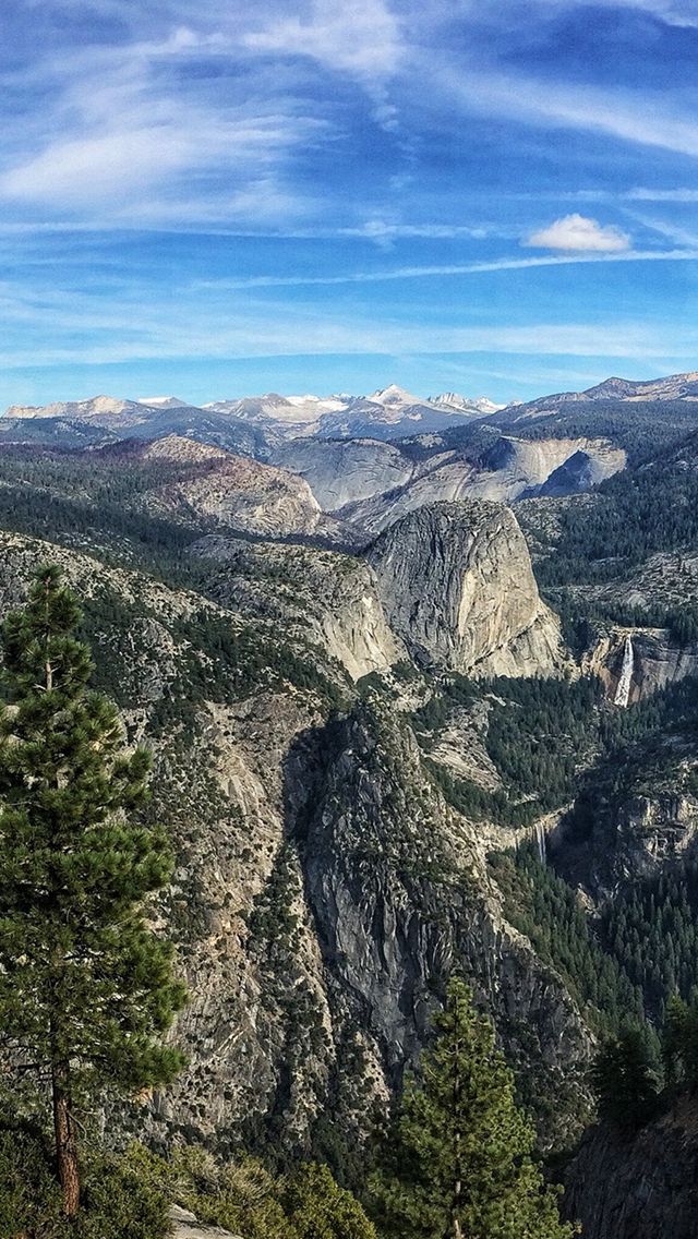 Wallpaper Nd72 Yosemite Mountain Red Blue Nature Cold - Yosemite National Park, Half Dome - HD Wallpaper 