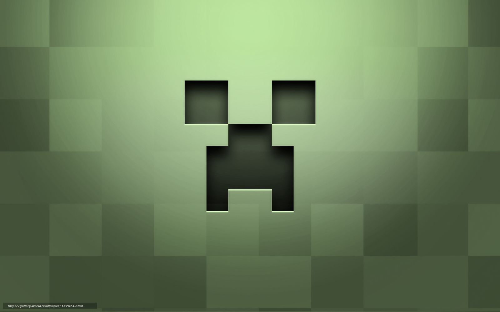 Download Wallpaper Green, Black, Abstraction, Squares - Minecraft Wallpaper Creeper - HD Wallpaper 