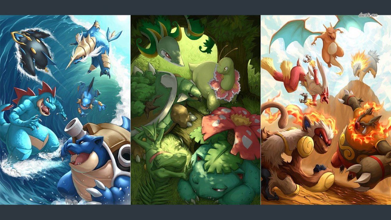 Starter Pokemon Wallpaper Hd - HD Wallpaper 