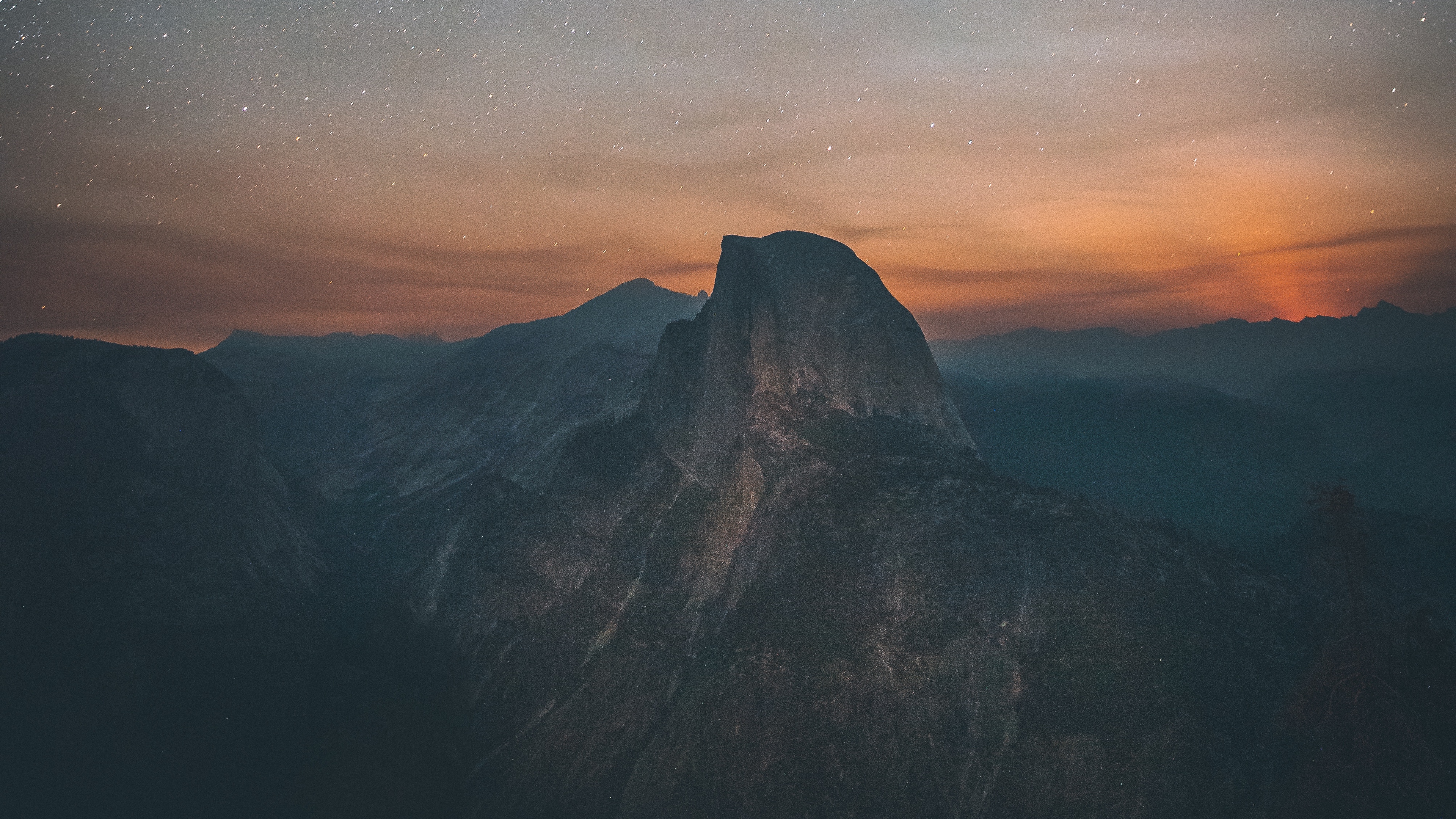 Wallpaper Starry Sky, Mountains, Night, Summit, Yosemite - Summit - HD Wallpaper 
