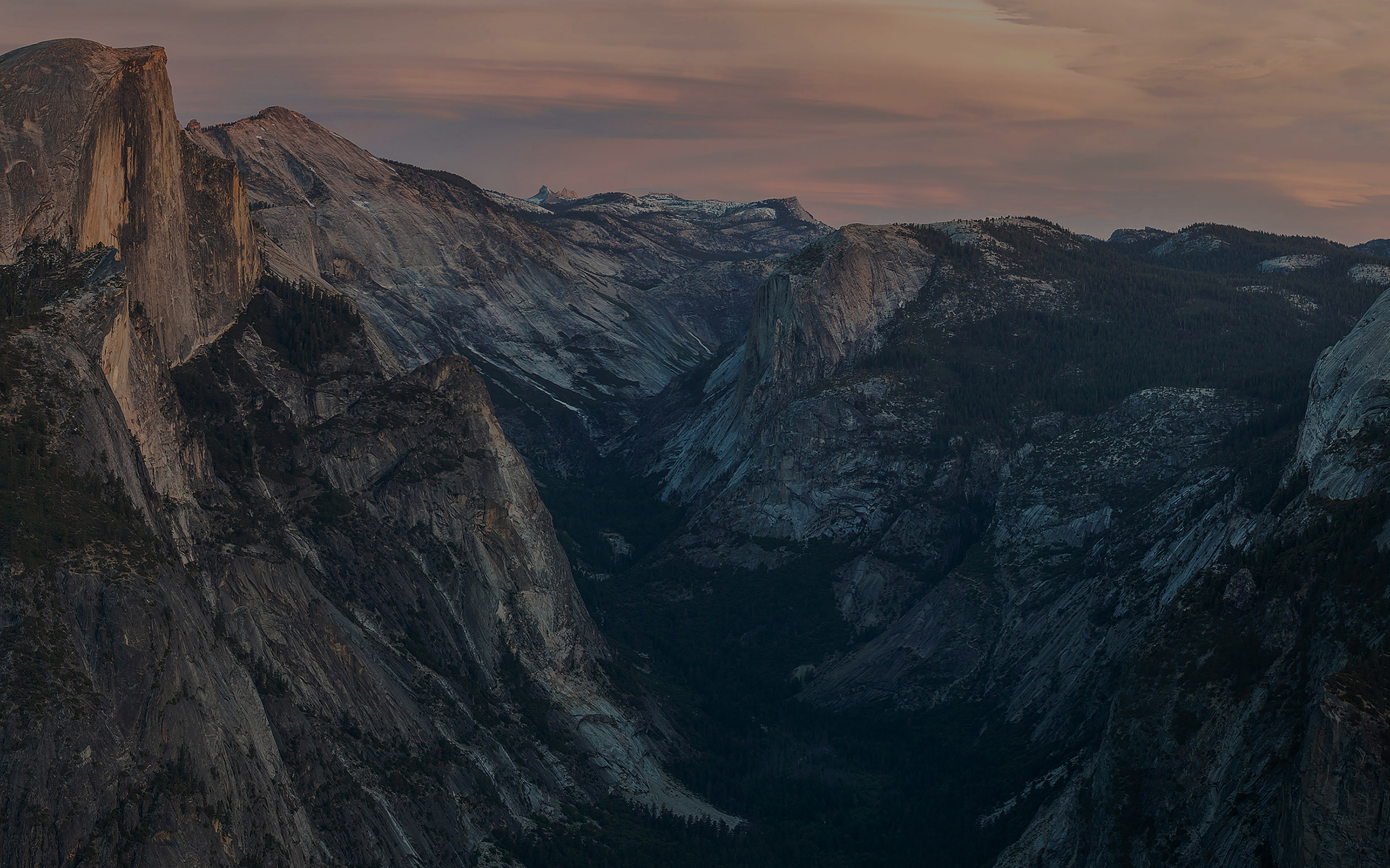 Yosemite Dark - HD Wallpaper 