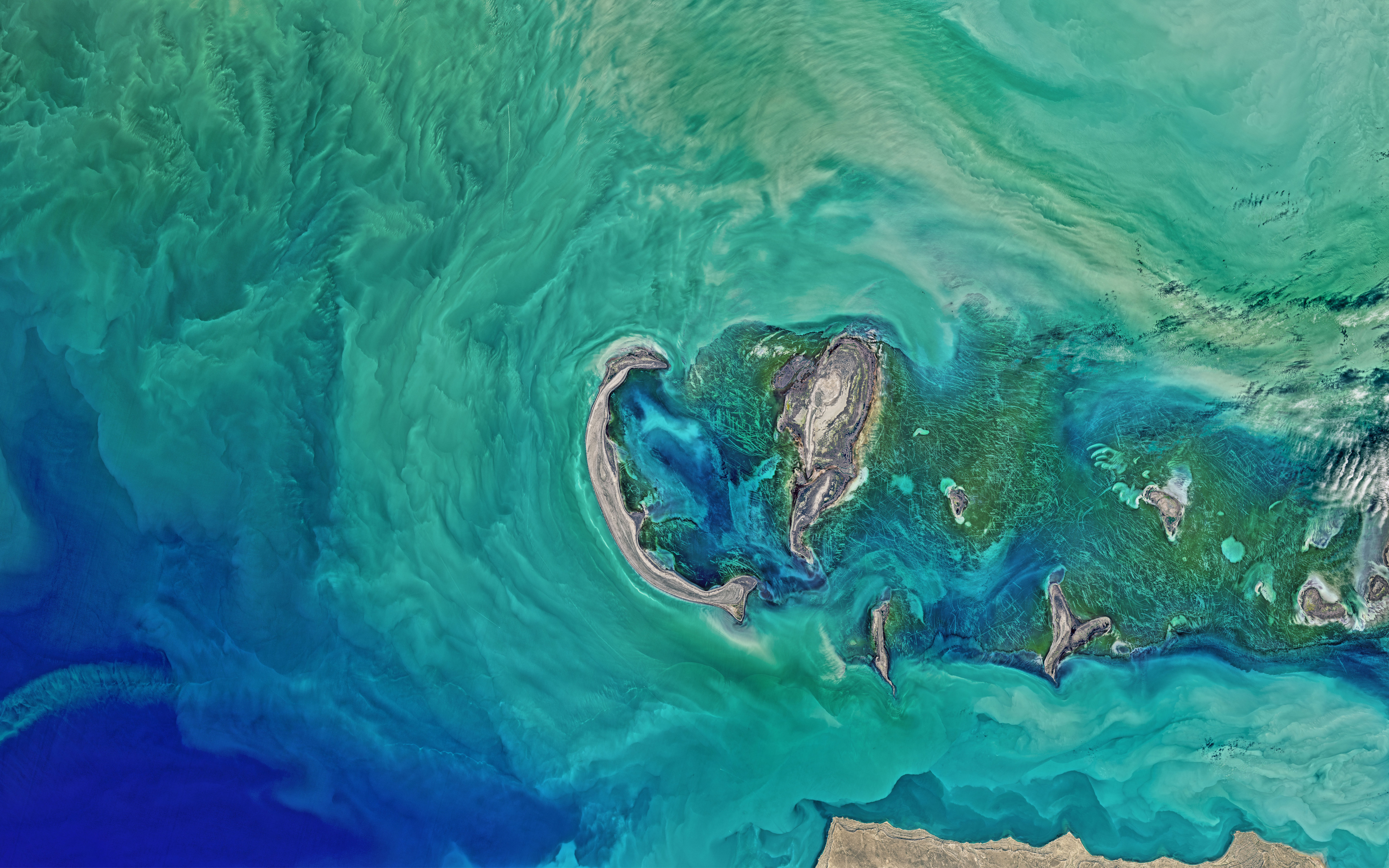 North Caspian Sea Nasa 4k 8k Wallpapers - Caspian Sea 4k - HD Wallpaper 