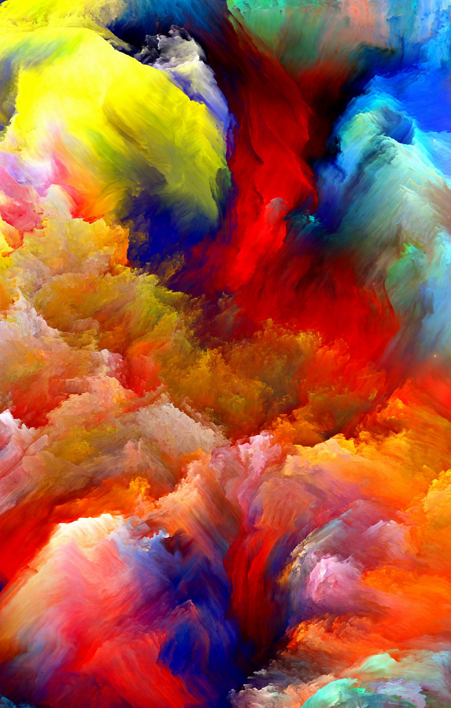 Painting Colorful Strokes Iphone Background Retina - Hd Wallpaper I Phone - HD Wallpaper 