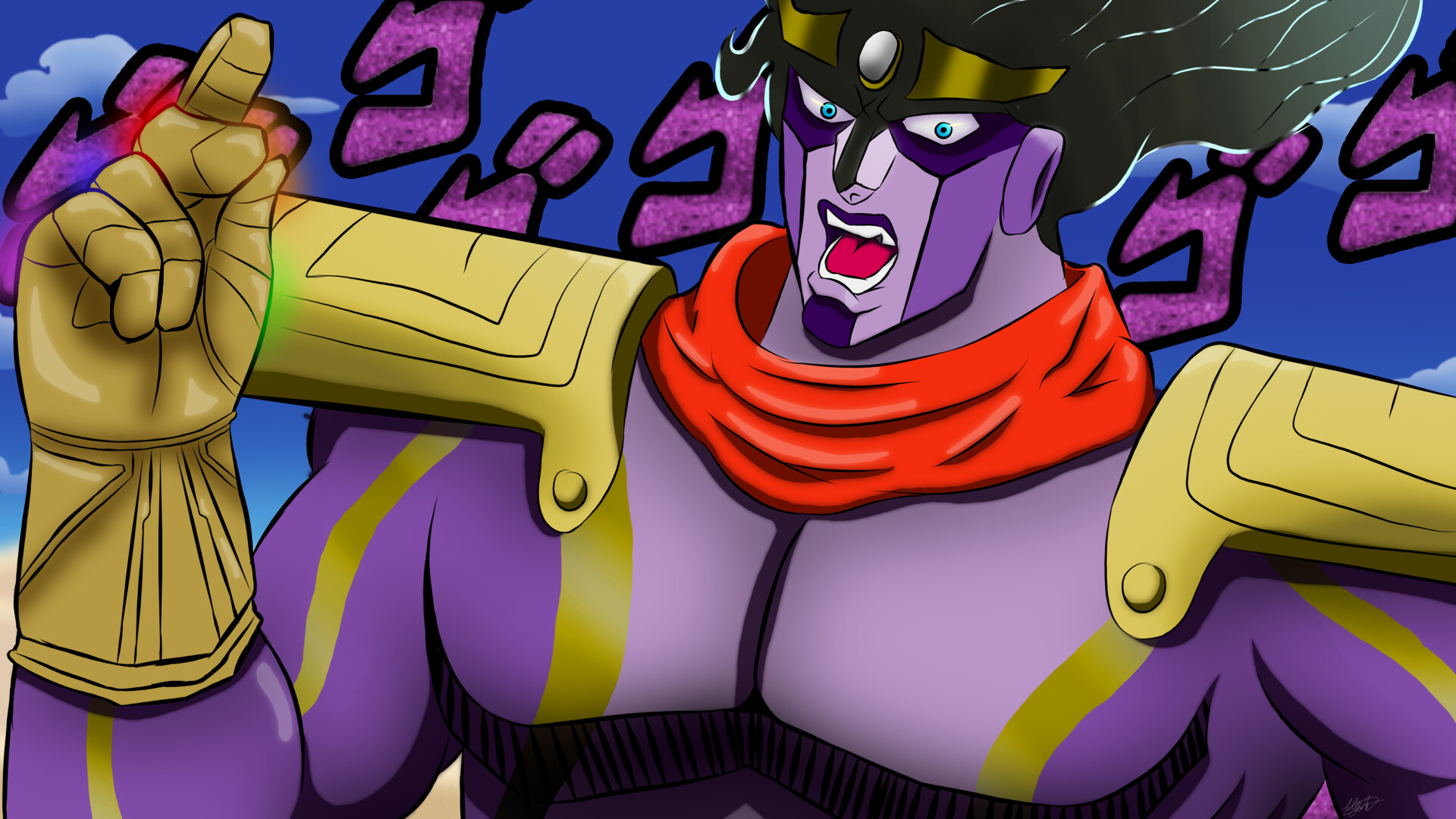 Star Platinum Infinity Gauntlet - HD Wallpaper 